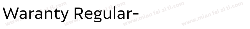 Waranty Regular字体转换